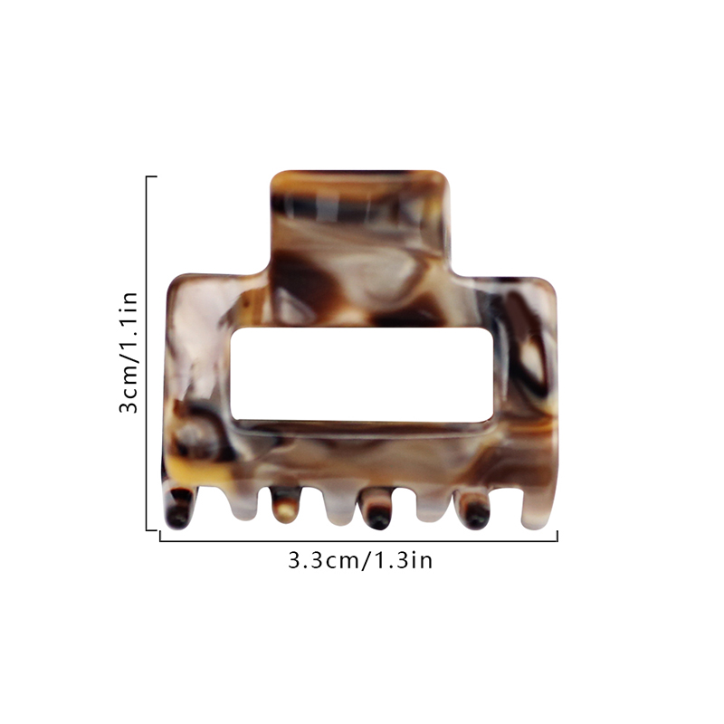 Rectangular Center Opening Acetate Hair Claw Clip