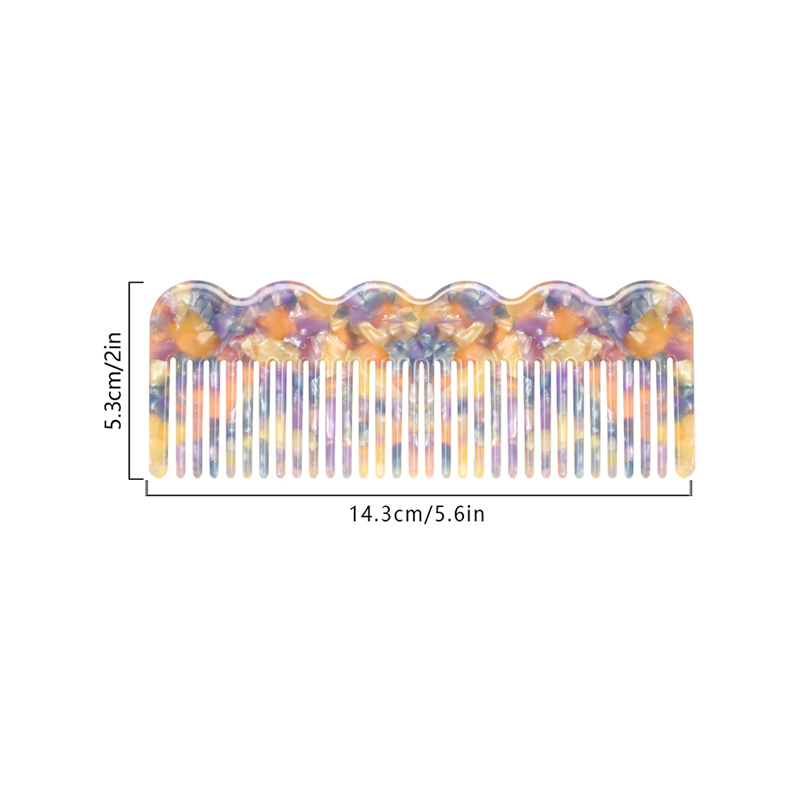 Wave Handle Acetate Comb