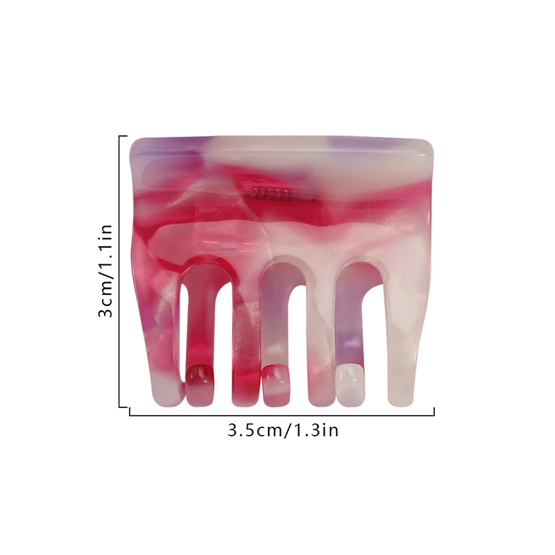 Rectangular And Compact Acetate Hair Claw Clip