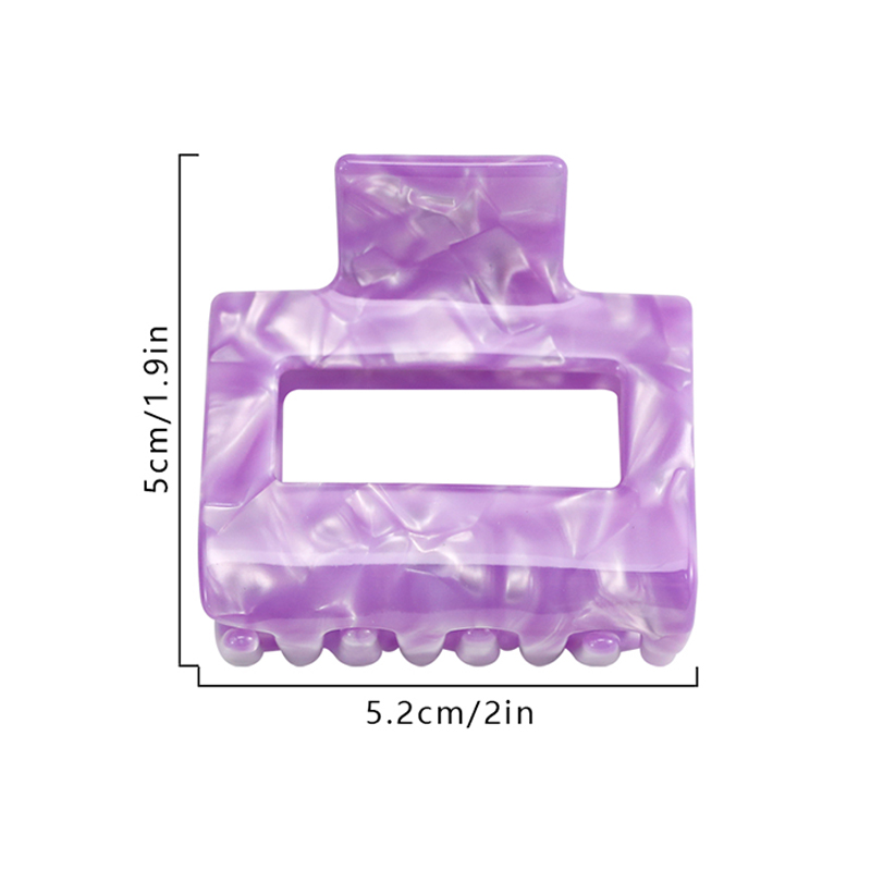 Square Empty In The Middle Acetate Hair Claw Clip