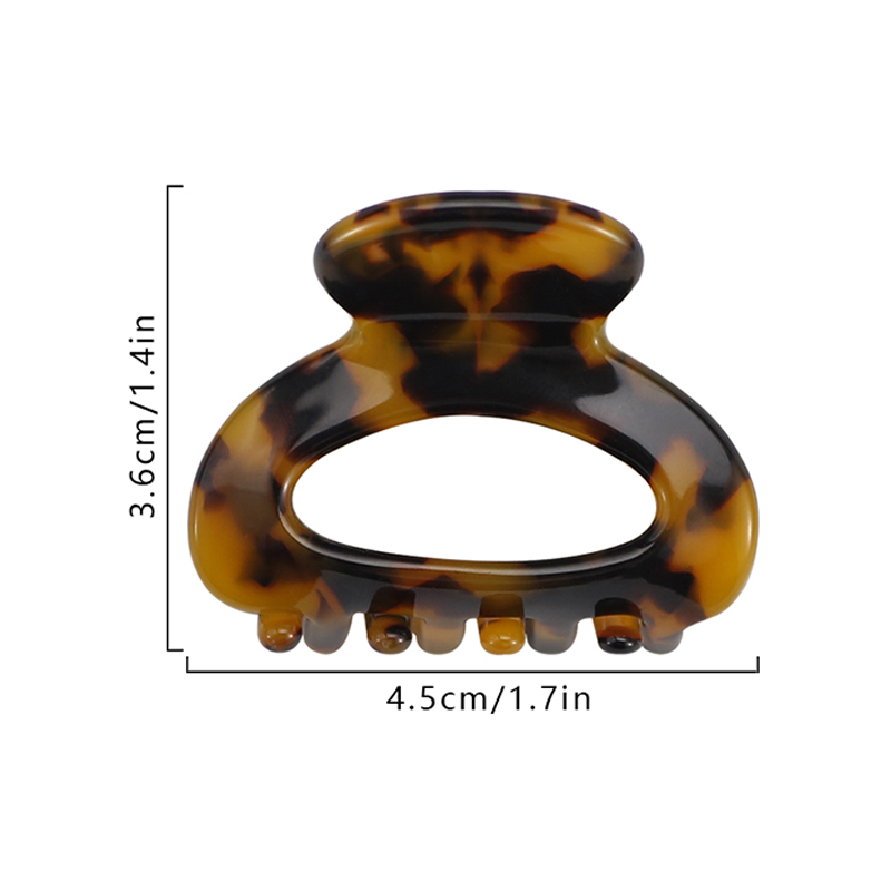 Round Notch Acetate Hair Claw Clip