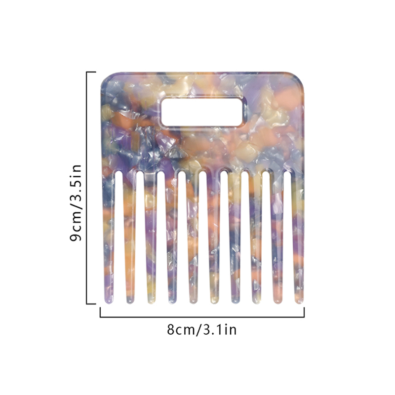 Wide Teeth Acetate Comb With Square Opening