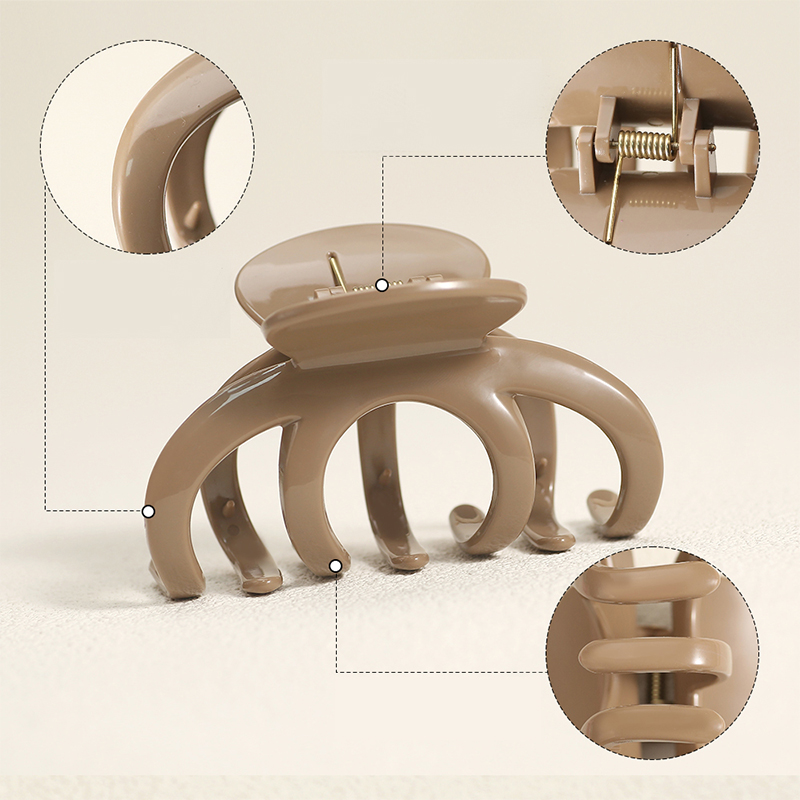 Seven-Claw Shape Injected Plastic Hair Claw Clip
