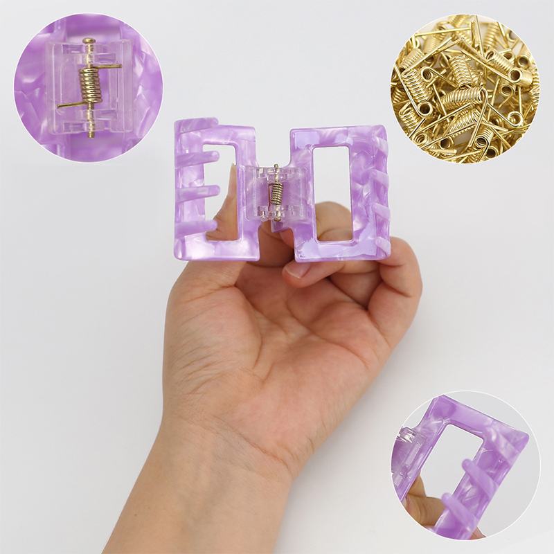 Square Empty In The Middle Acetate Hair Claw Clip
