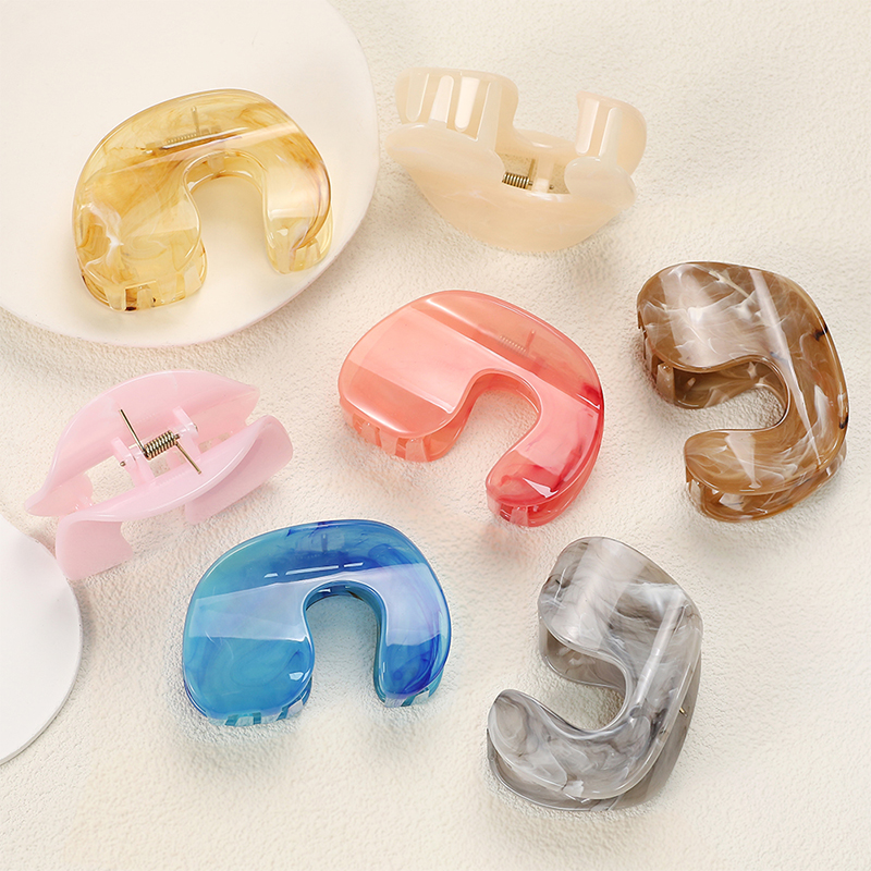 C-Shaped Injected Plastic Hair Claw Clip