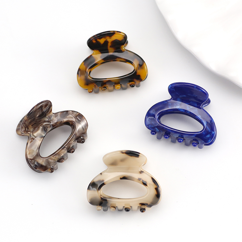 Round Notch Acetate Hair Claw Clip