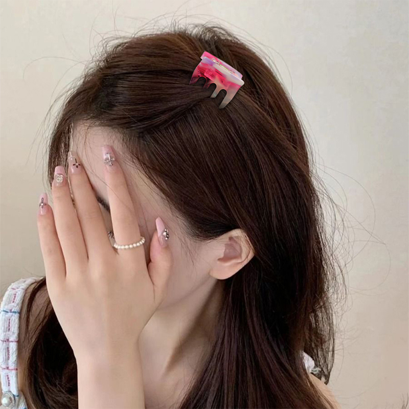 Rectangular And Compact Acetate Hair Claw Clip