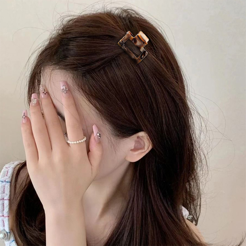 Rectangular Center Opening Acetate Hair Claw Clip