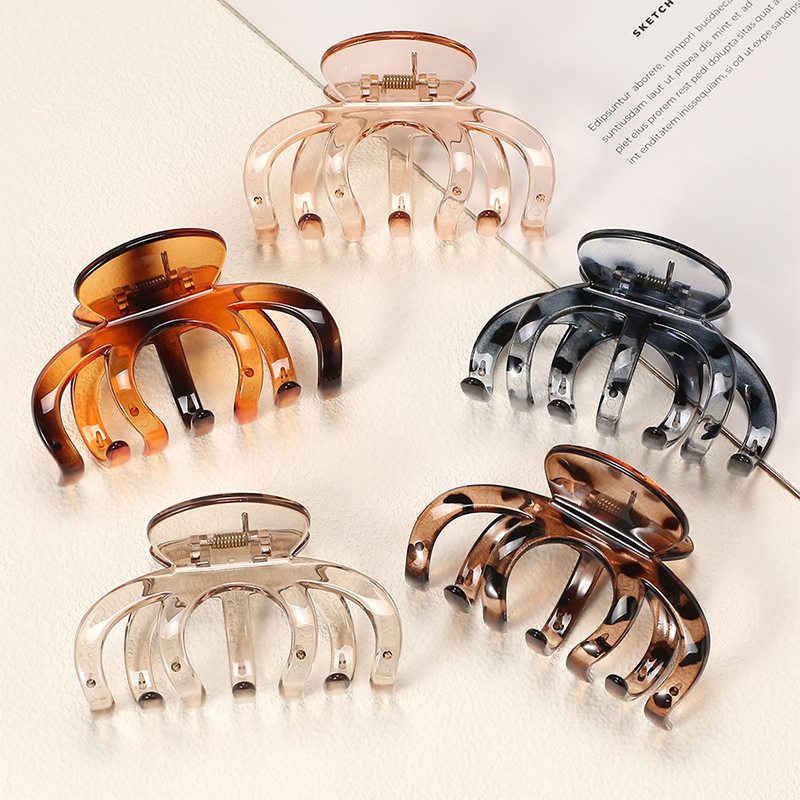 Seven-Claw Shape Injected Plastic Hair Claw Clip