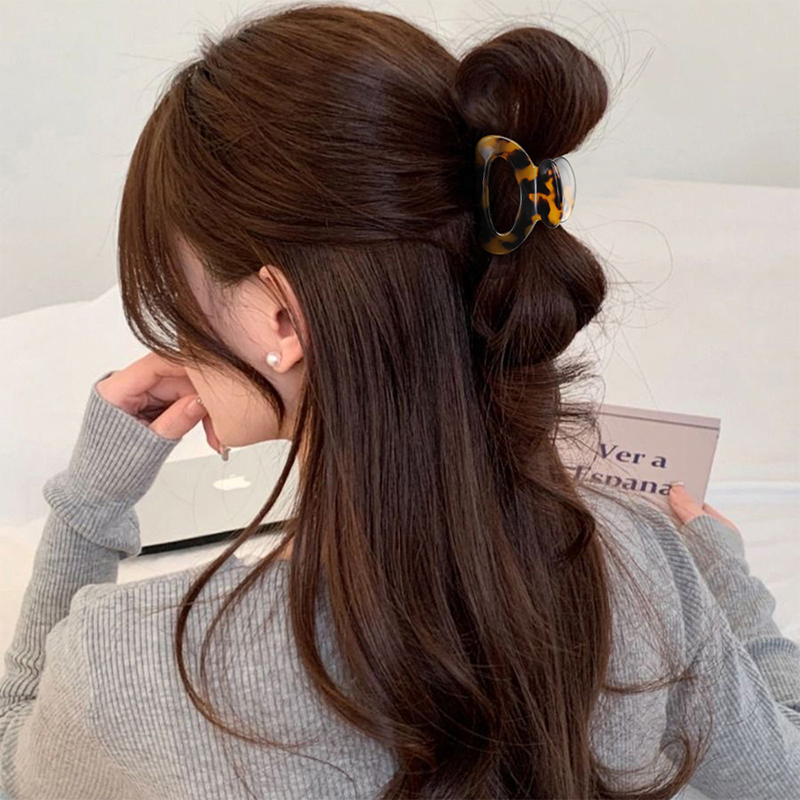 Round Notch Acetate Hair Claw Clip