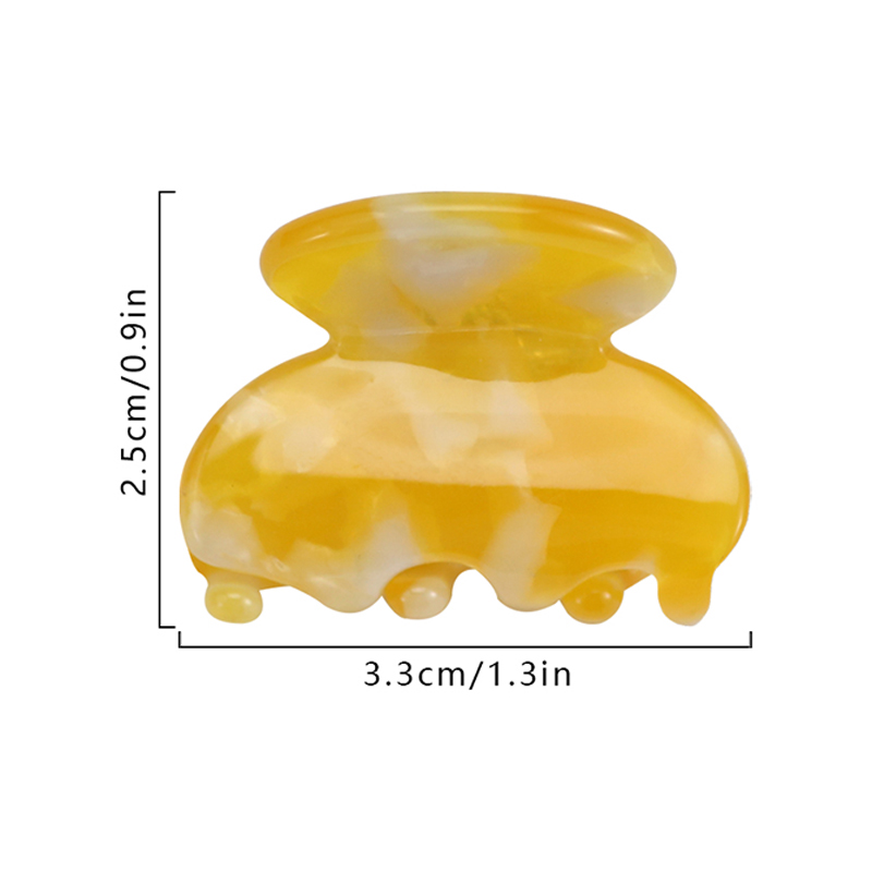Short And Smooth Teeth Acetate Hair Claw Clip