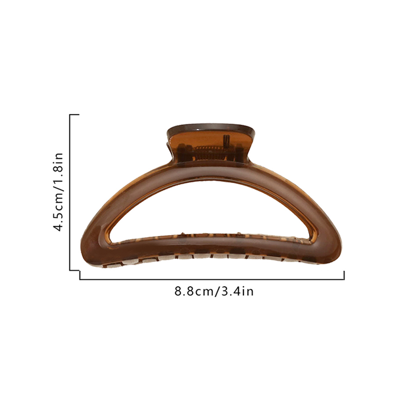 Semicircular Hollow Injected Plastic Hair Claw Clip