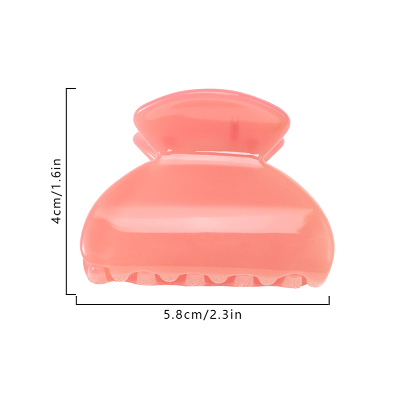 Semicircular Injected Plastic Hair Claw Clip