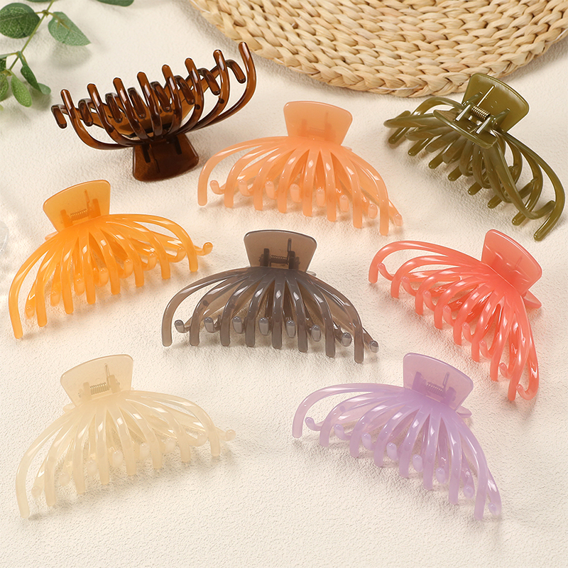 Octopus Injected Plastic Hair Claw Clip