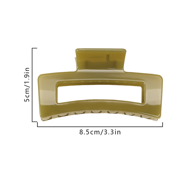 Rounded Rectangle Injected Plastic Hair Claw Clip