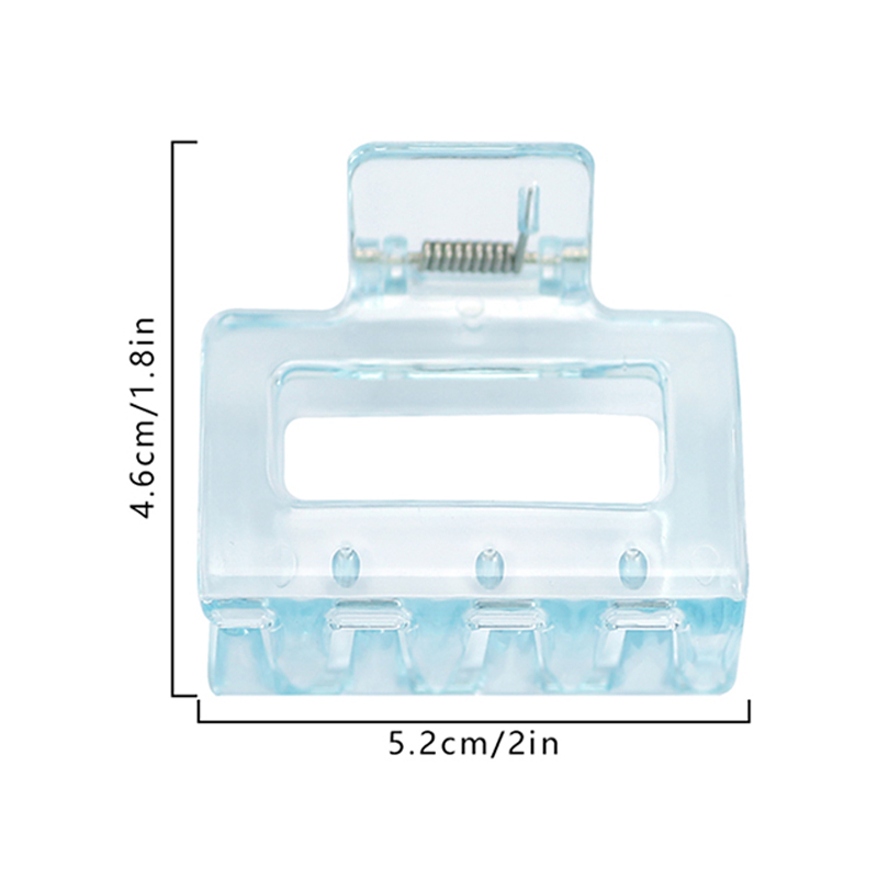 Square Injected Plastic Hair Claw Clip With Handle