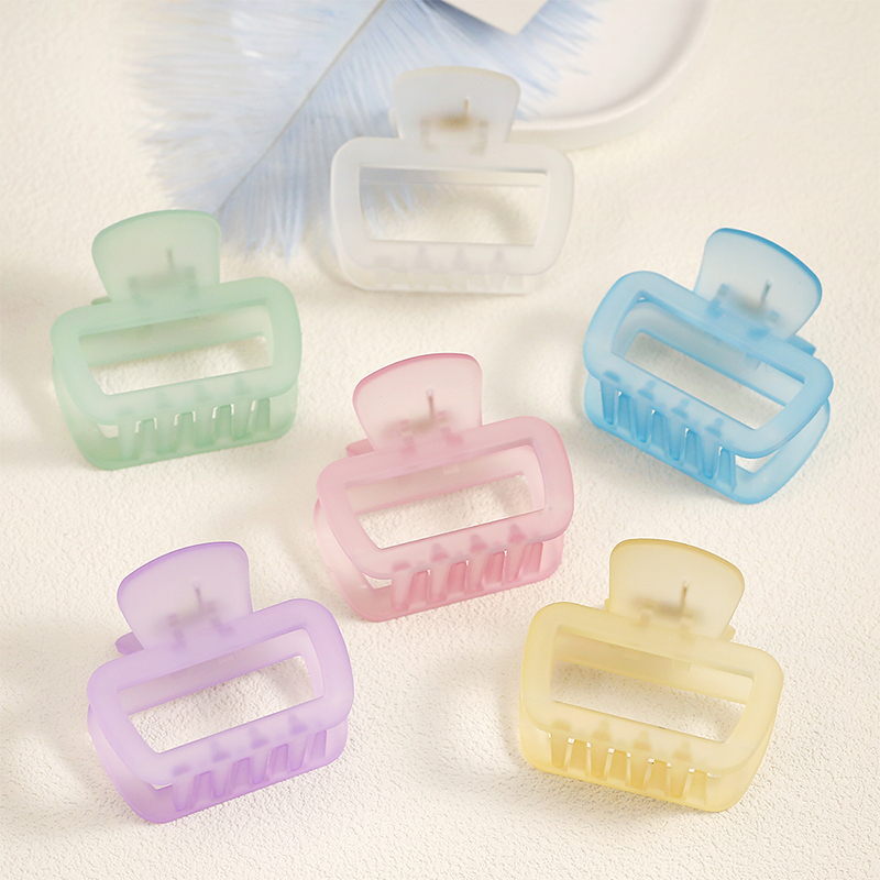 Rounded Trapezoid Injected Plastic Hair Claw Clip