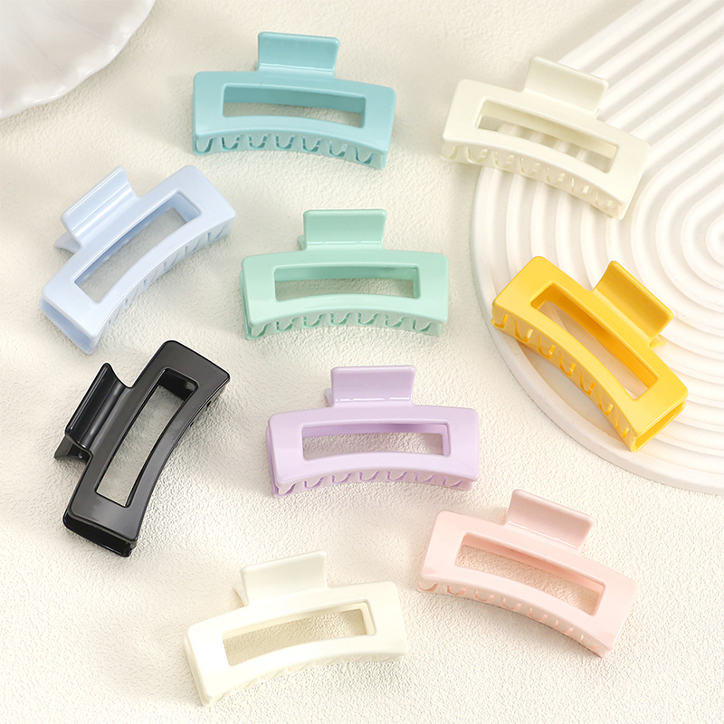 Rounded Rectangle Injected Plastic Hair Claw Clip