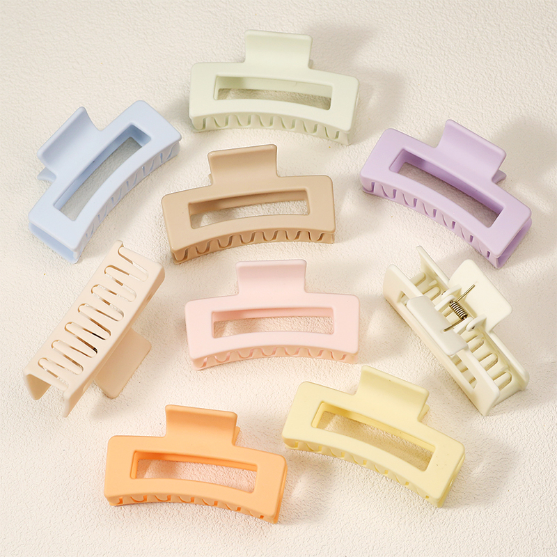 Rounded Rectangle Injected Plastic Hair Claw Clip