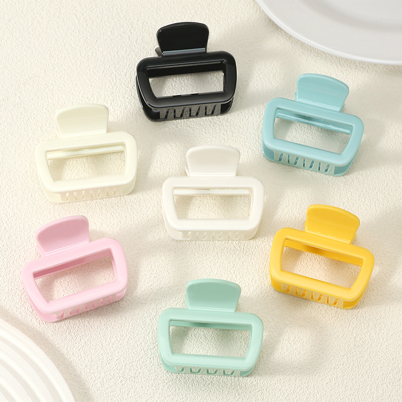 Rounded Trapezoid Injected Plastic Hair Claw Clip