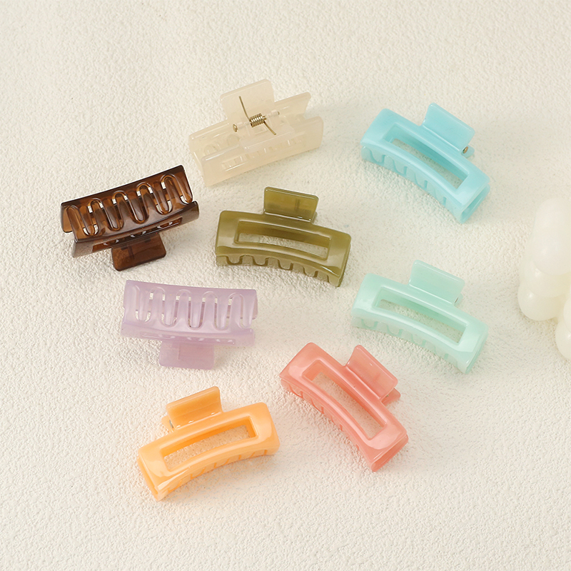 Small Square Injected Plastic Hair Claw Clip
