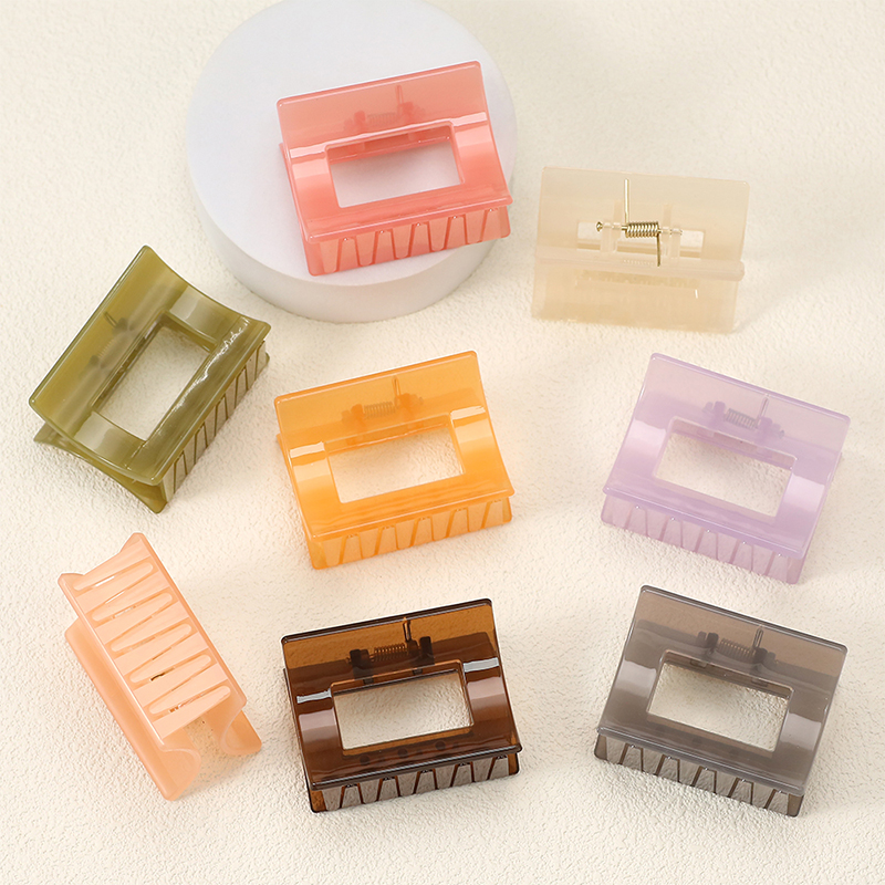 Square Injected Plastic Hair Claw Clip