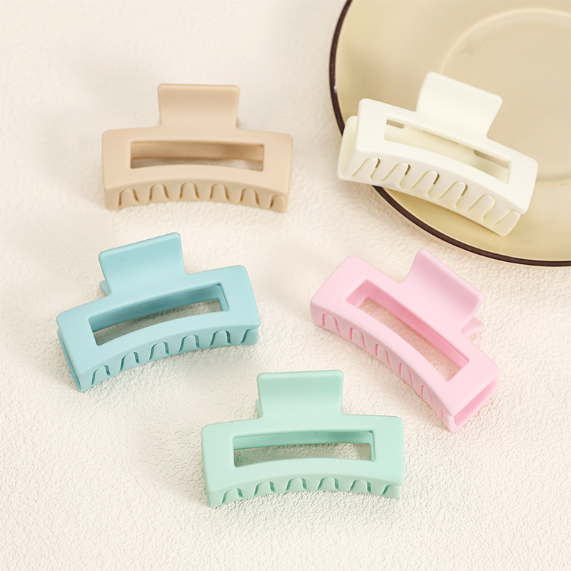  Square Clip Rubber Injected Plastic Hair Claw Clip
