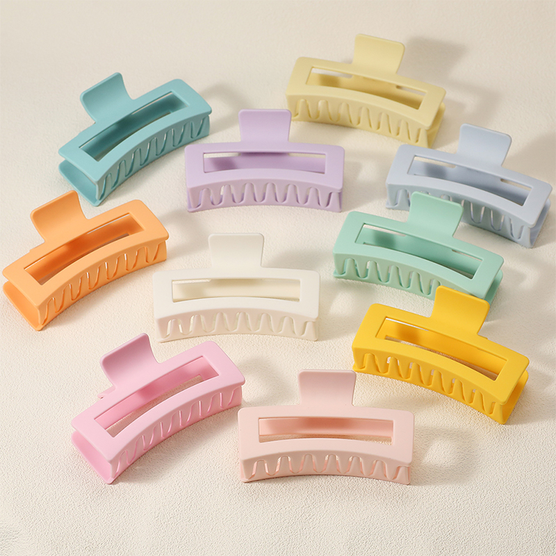Rectangle Injected Plastic Hair Claw Clip