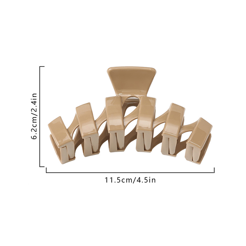 Wave Injected Plastic Hair Claw Clip