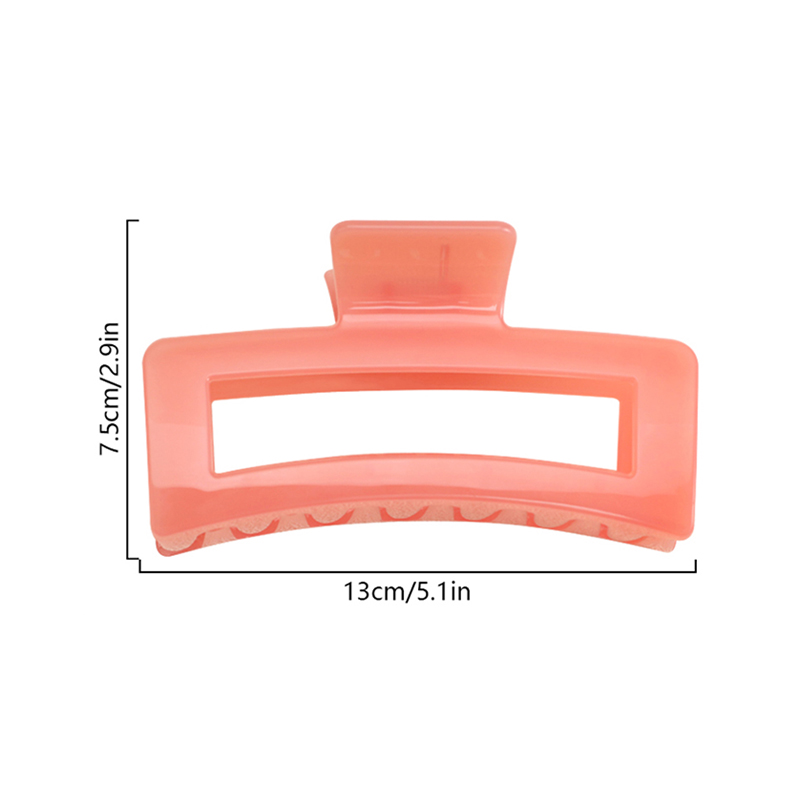 Rectangle Injected Plastic Hair Claw Clip