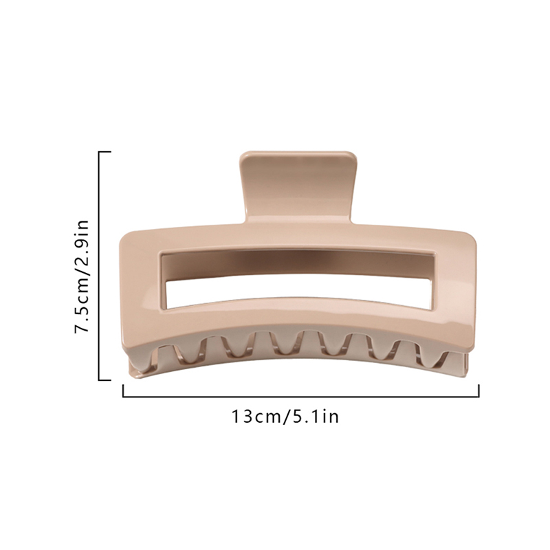 Rectangle Injected Plastic Hair Claw Clip