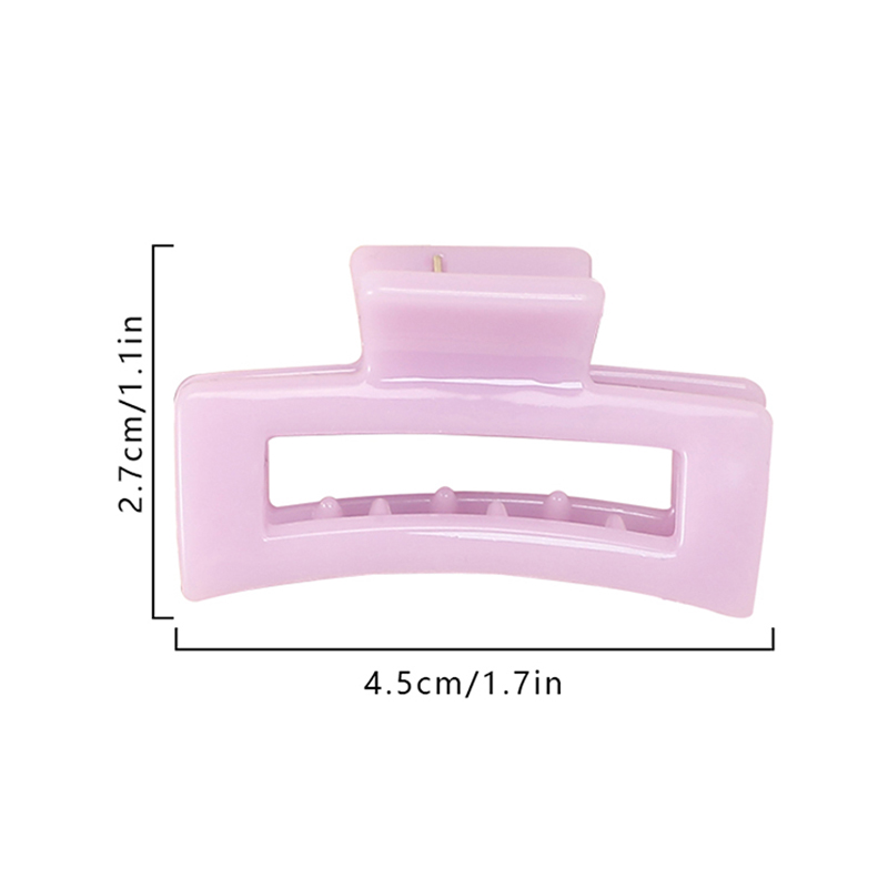 Small Square Injected Plastic Hair Claw Clip