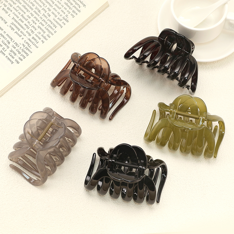 Pumpkin Injected Plastic Hair Claw Clip