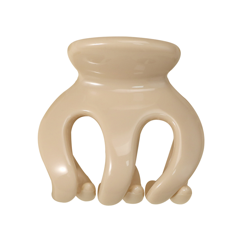 Pumpkin Shiny Injected Plastic Hair Claw Clip