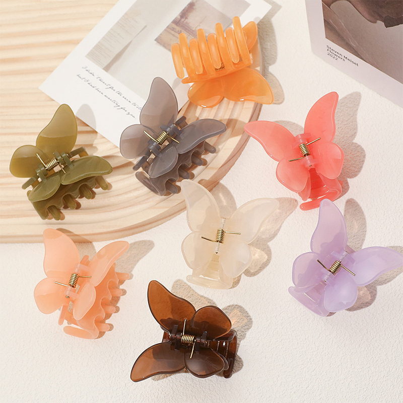 Butterfly Injected Plastic Hair Claw Clip