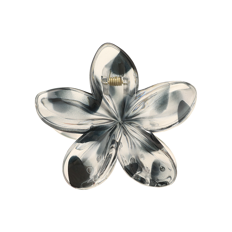 Plumeria Injected Plastic Hair Claw Clip