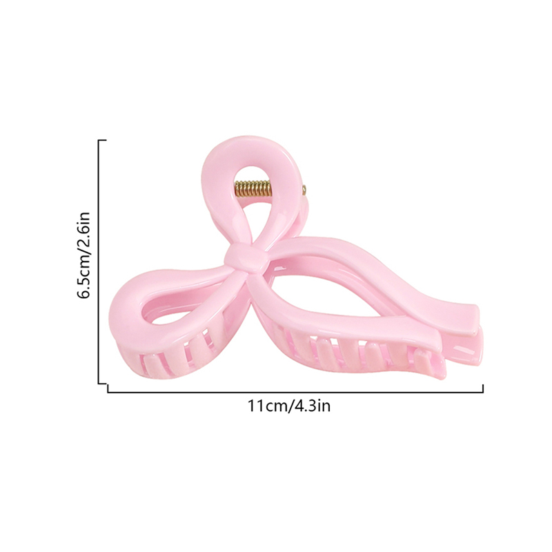 Bowknot Shiny Injected Plastic Hair Claw Clip