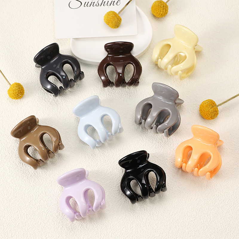 Pumpkin Shiny Injected Plastic Hair Claw Clip