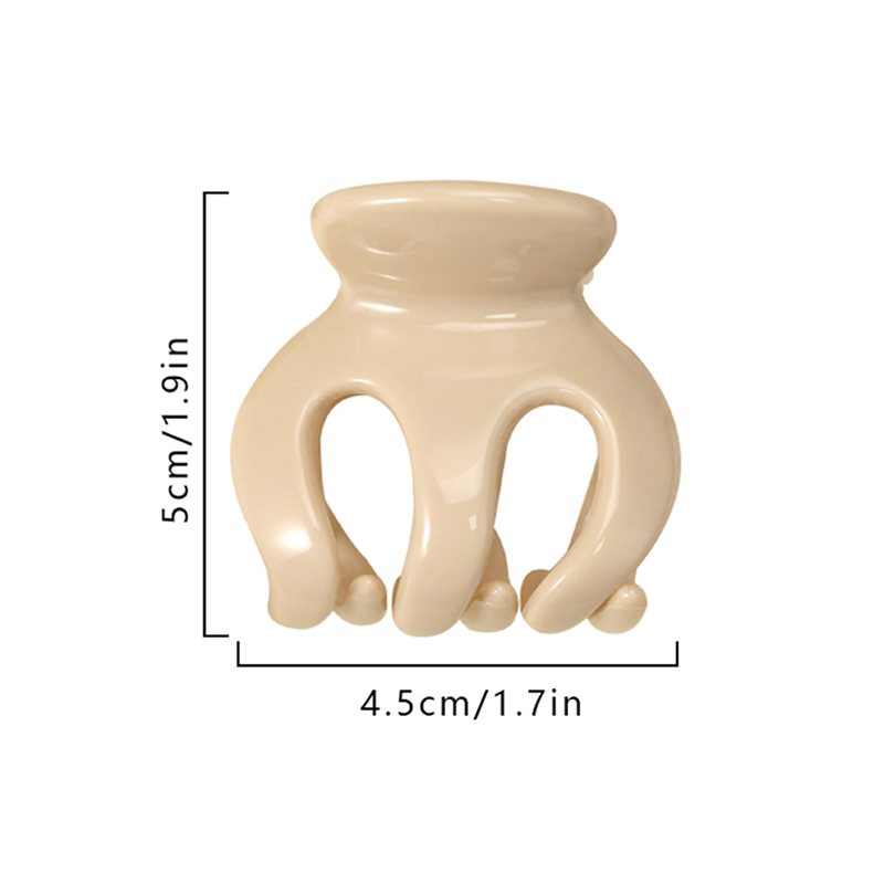 Pumpkin Shiny Injected Plastic Hair Claw Clip