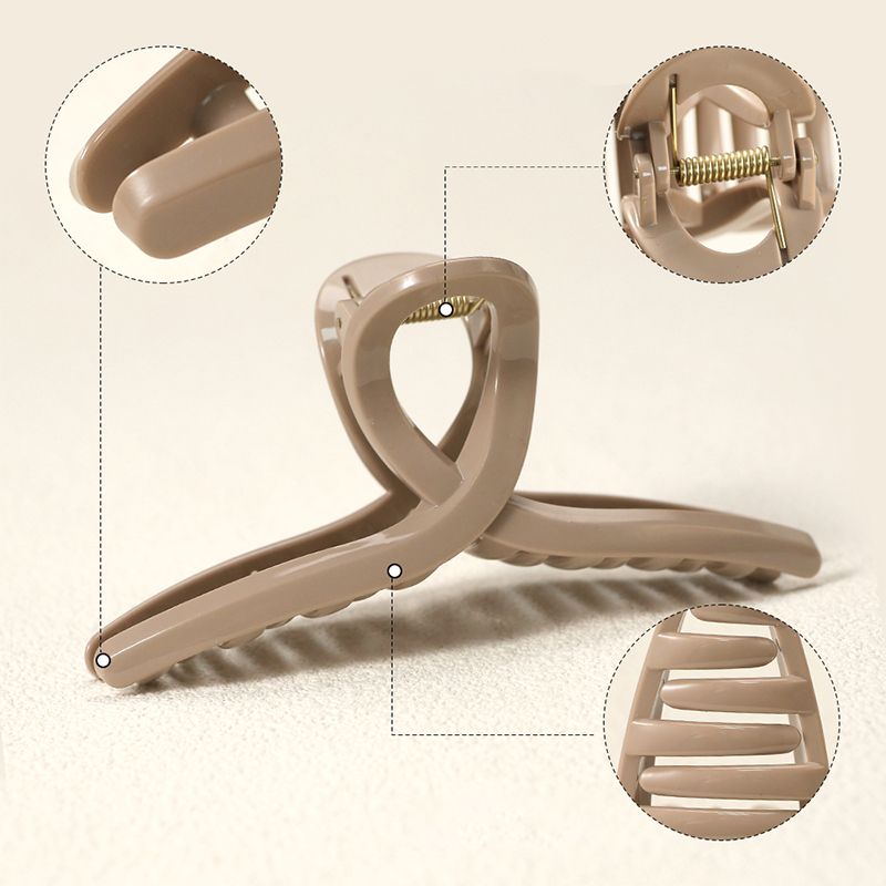 10.5 cm Cross-Shaped Injected Plastic Hair Claw Clip