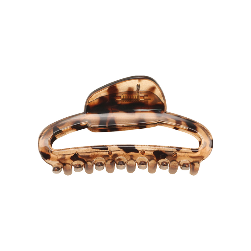 Oval Butto Injected Plastic Hair Claw Clip