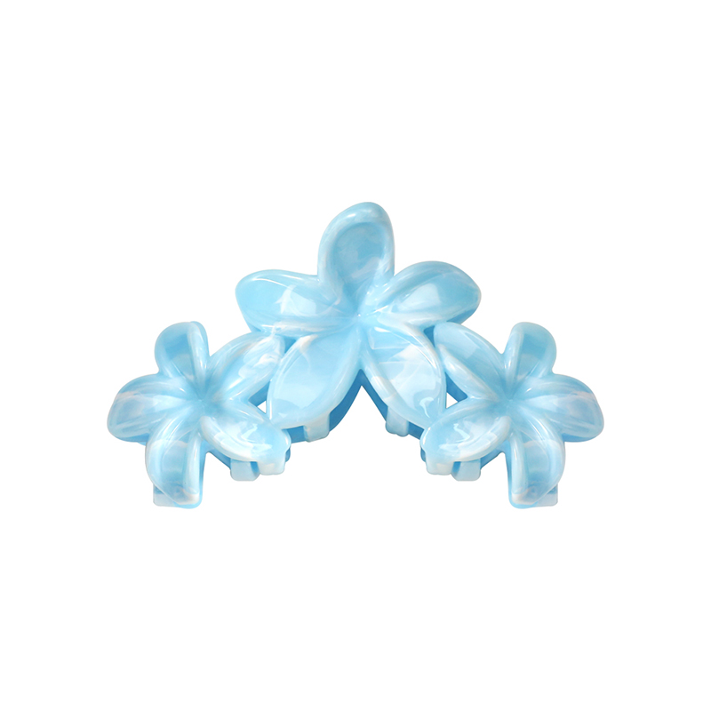 Three Flowers Injected Plastic Hair Claw Clip