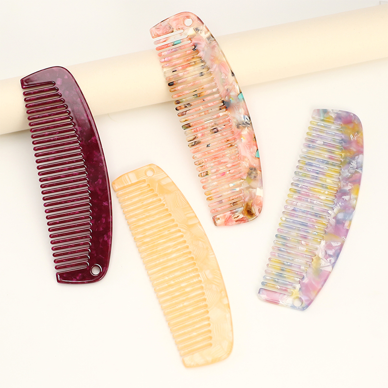 Curved Surface Acetate Comb With Holes