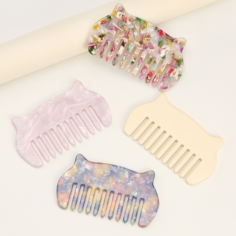 Cute Acetate Comb With Horns
