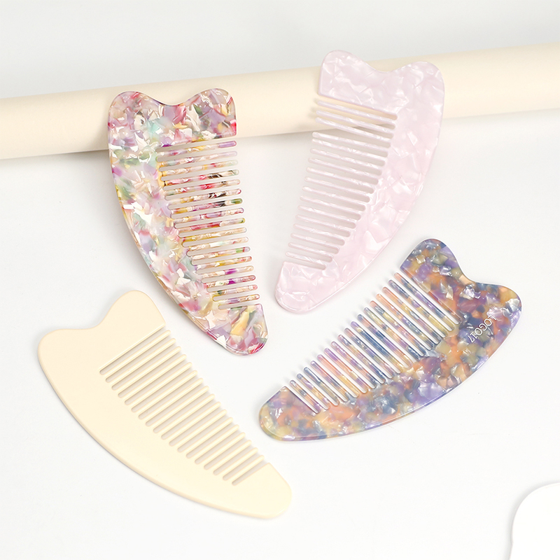 Asymmetric Heart Shape Acetate Comb
