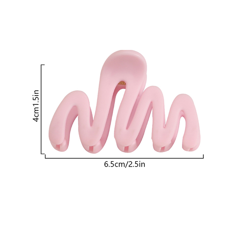 Curve Frosting Injected Plastic Hair Claw Clip
