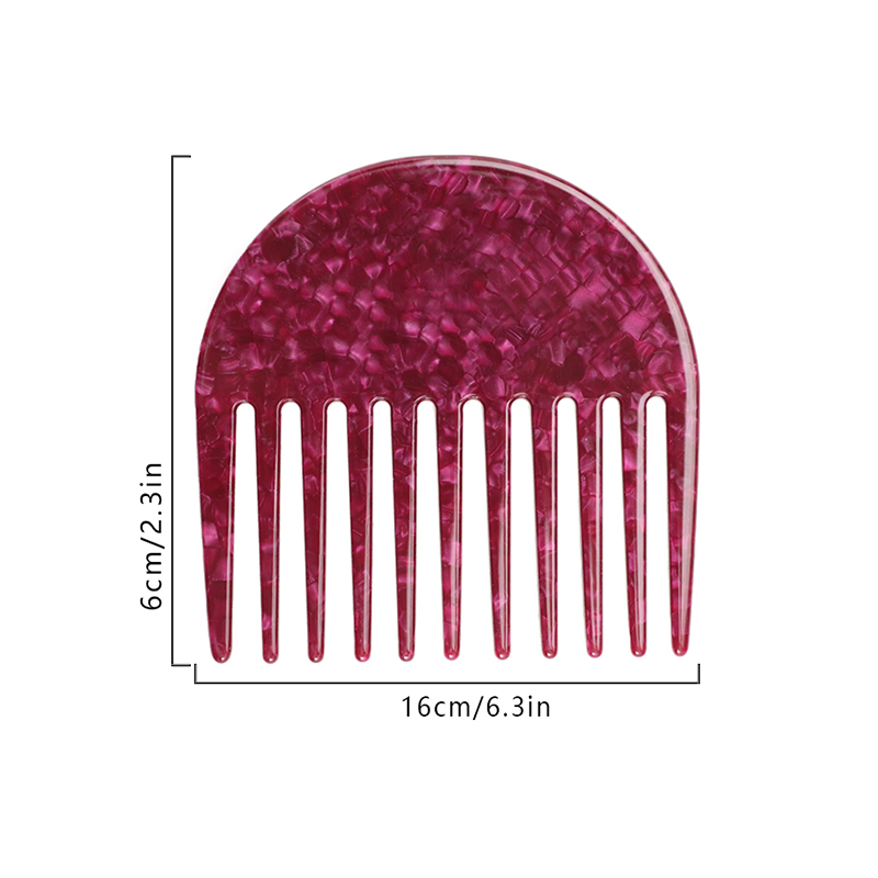 Round Long Teeth Acetate Comb