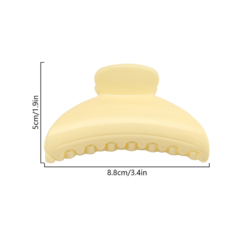 Scalloped Injected Plastic Hair Claw Clip