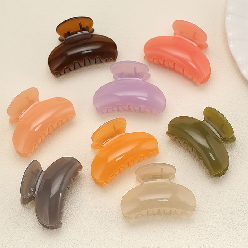 Fan-Shaped Injected Plastic Hair Claw Clip