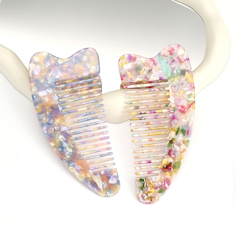Asymmetric Heart Shape Acetate Comb
